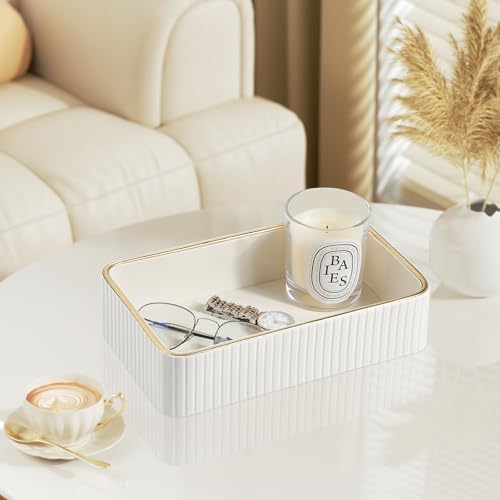 Desk Organizer Tray with PU Leather and MDF Surface