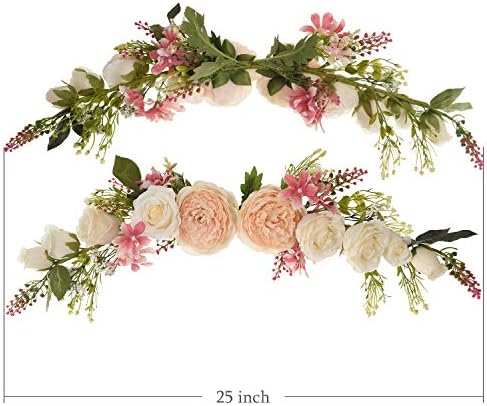 Lvydec Artificial Peony Flower Swag 25 Inch Decorative