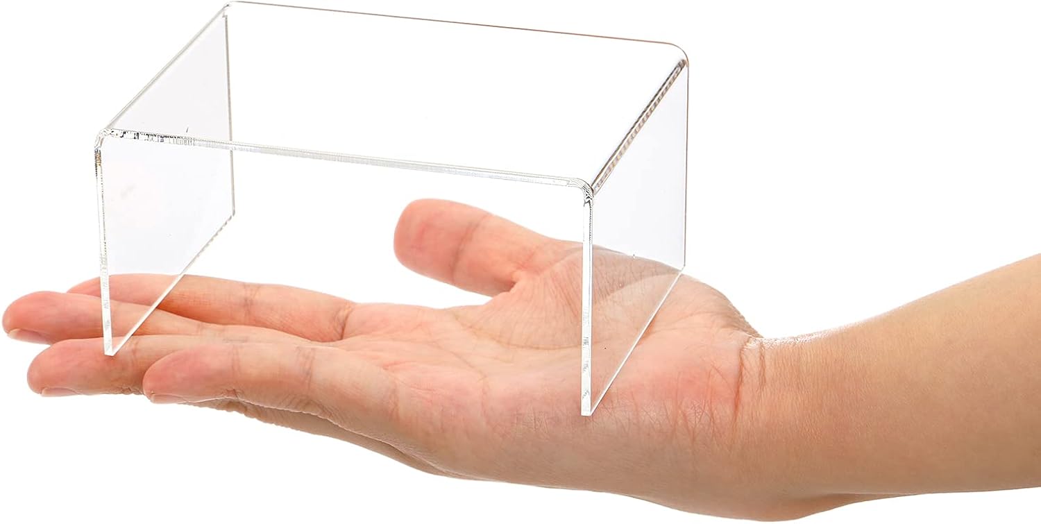 Hedume 16 Pack Clear Acrylic Display Risers for Jewelry and Decor