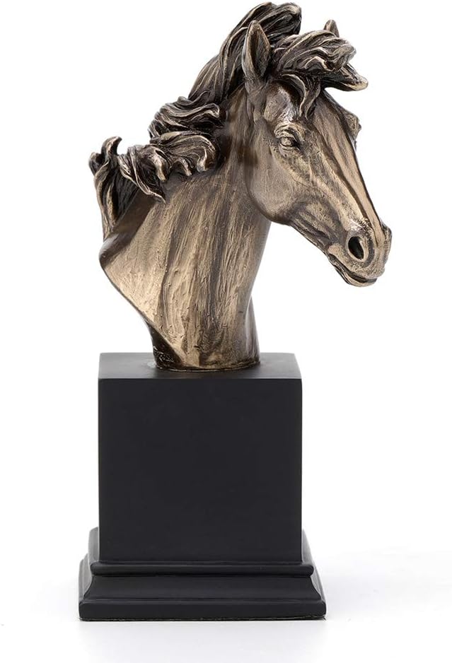 Veronese Design Horse Head Bust On Plinth 1