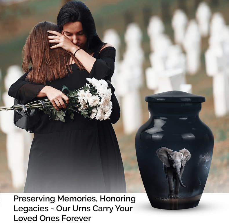 Elephant Walking Cremation Urn - 3 Inch Pack of 1
