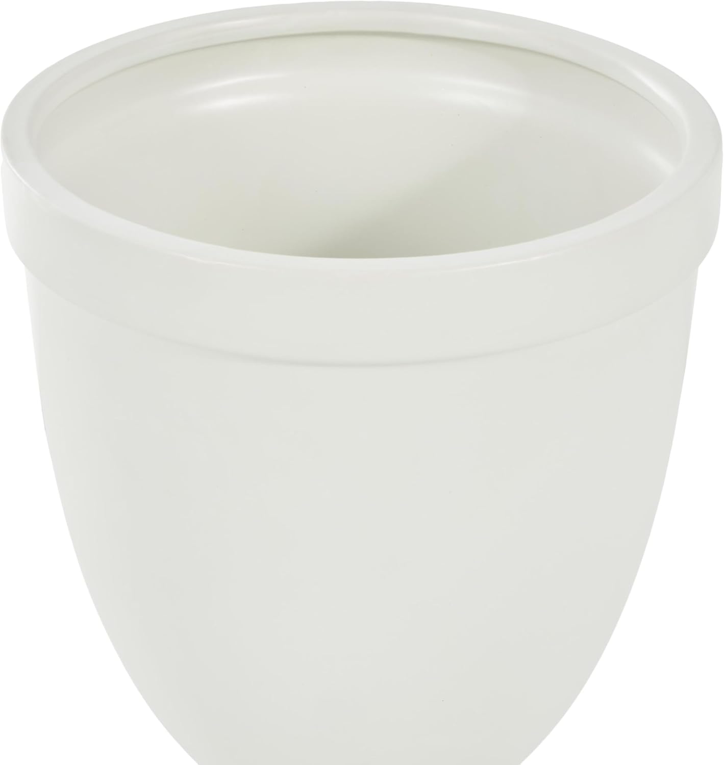 Deco 79 White Ceramic Fluted Urn Decorative Jar with Lid