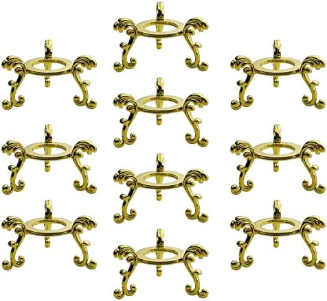 10Pcs Gold Crystal Ball Stand for Displaying Decor Items