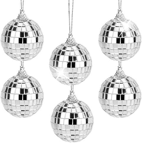 6Pcs Mini Disco Ball Party Decor - Festive Shiny Ornaments