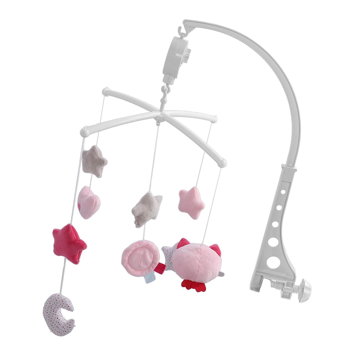 Portable Plush Baby Mobile with Music Box for 0-1 Year Olds