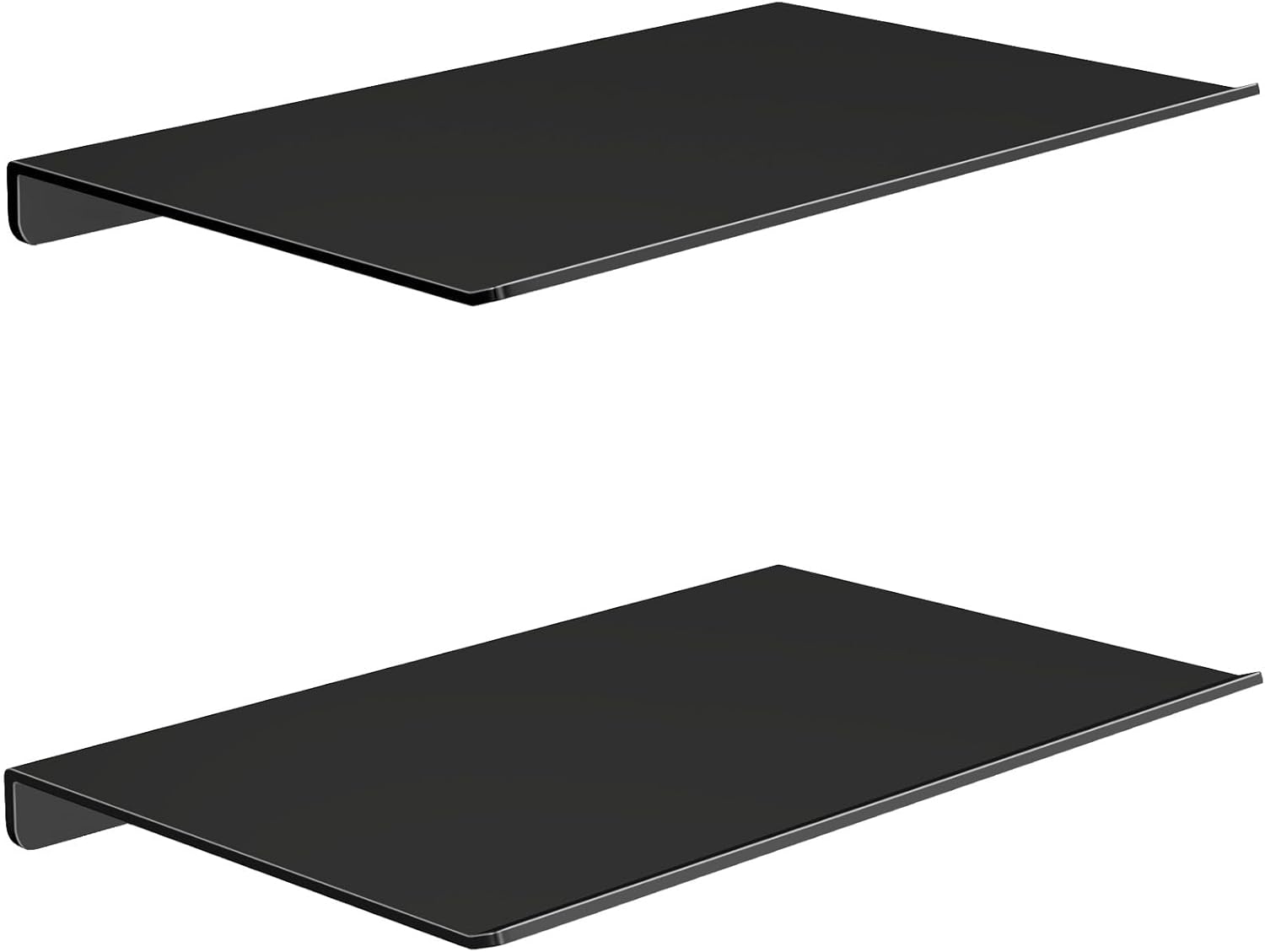 MKO 8 Inch Floating Shelves Set 2 Pack Black