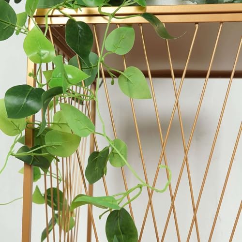 Efavormart Set of 3 Gold Metal Rectangular Pedestal Stands