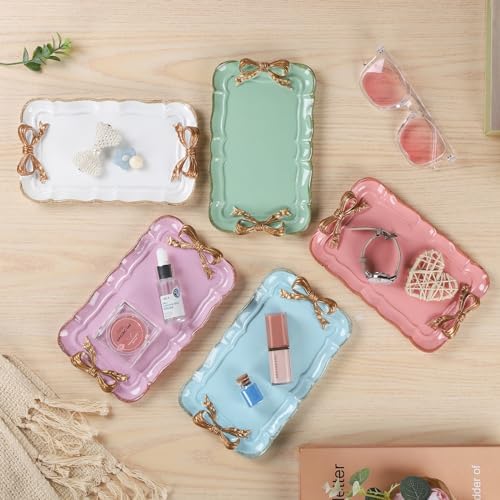 IBWell Resin White Jewelry Tray for Home Decor
