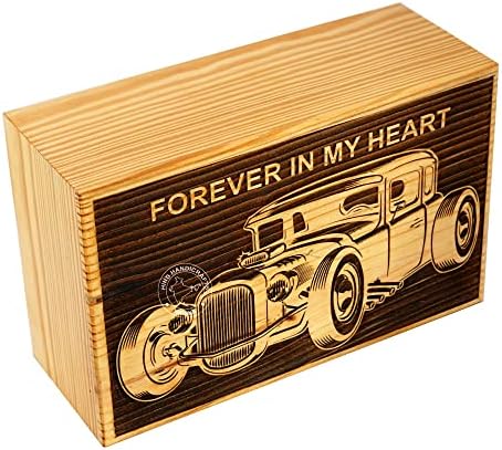 Handcrafted Wooden Cremation Urn for Adult Ashes - 250 LB Capacity