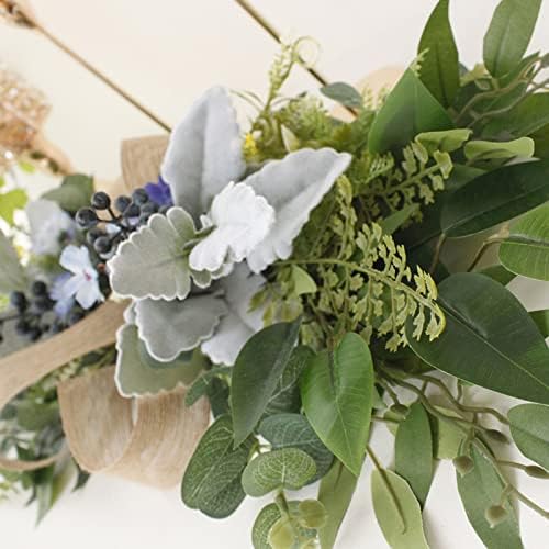 Artificial Eucalyptus Swag with Daisy Flowers 256in Decor