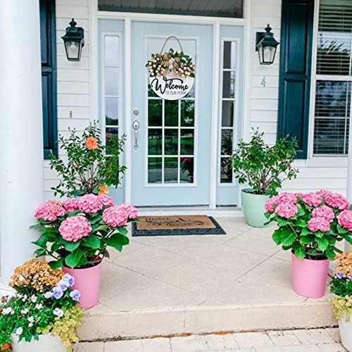 3D Spring Summer Welcome Wreath for Front Door