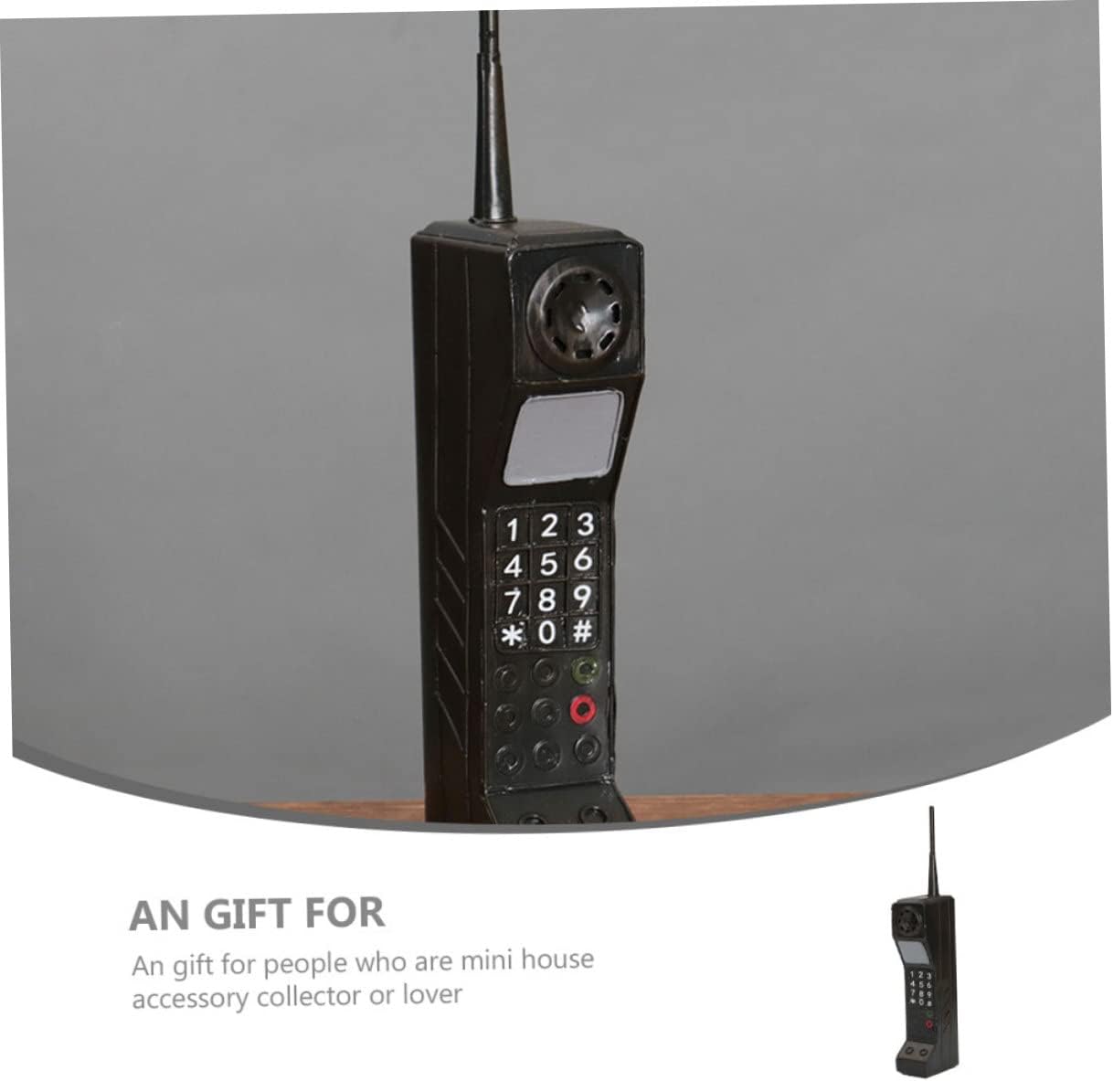 Vintage Decor Cellphone Model Iron Phone Statue Retro Ornament