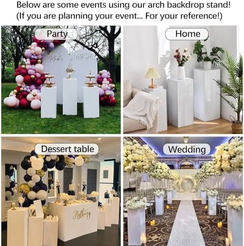 Vincidern 3pcs Metal Pedestal Stand for Party and Home Decor