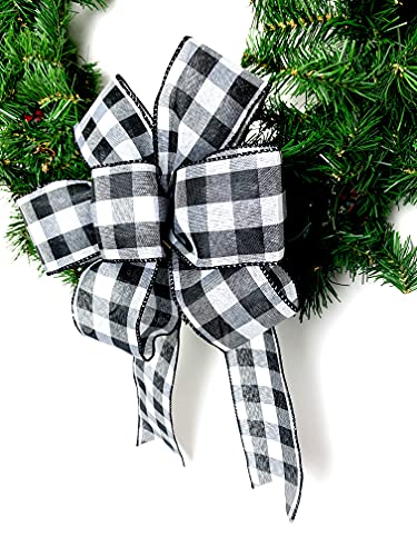 3 Pack Buffalo Plaid Wreath Bows Large Gift Bows