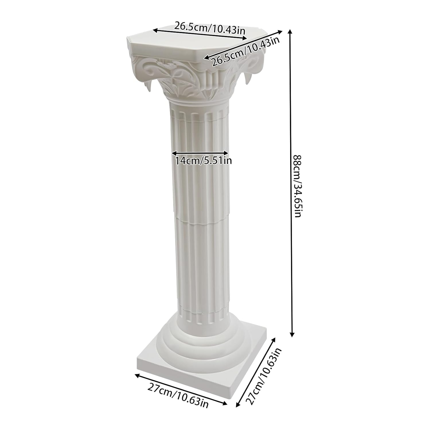 4pcs White Wedding Roman Column Decor Set