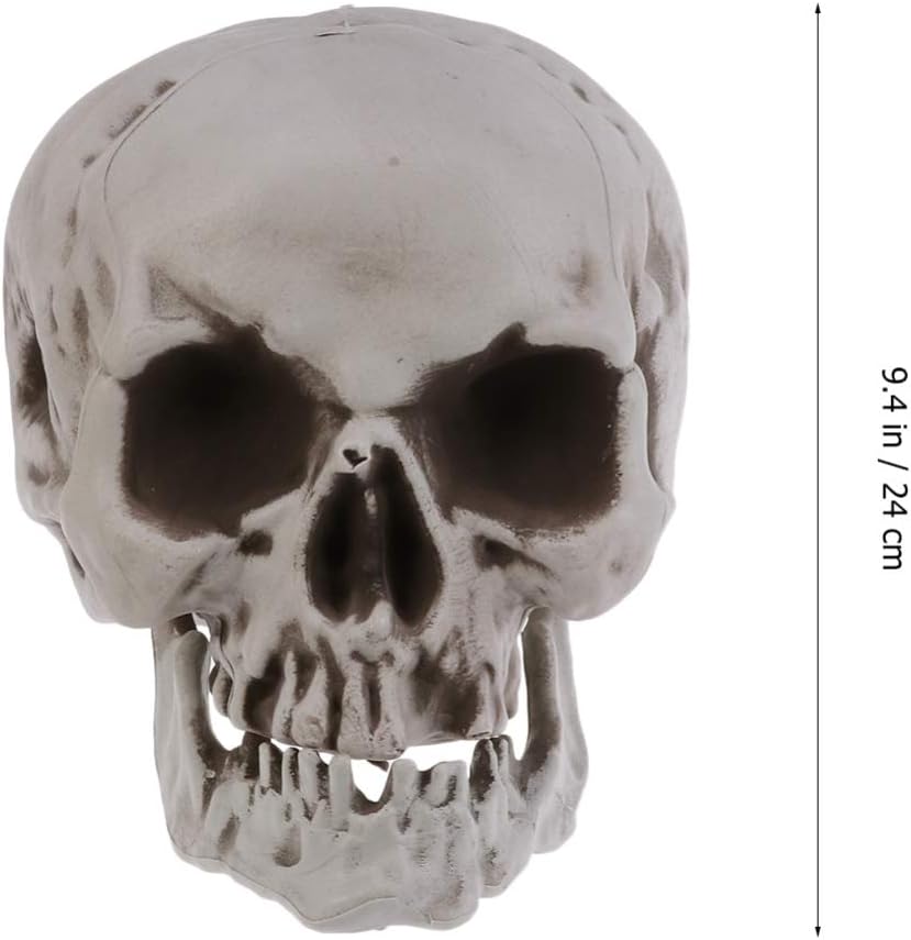 Amosfun 6PCS Halloween Skeleton Skull Head Bone Model Props