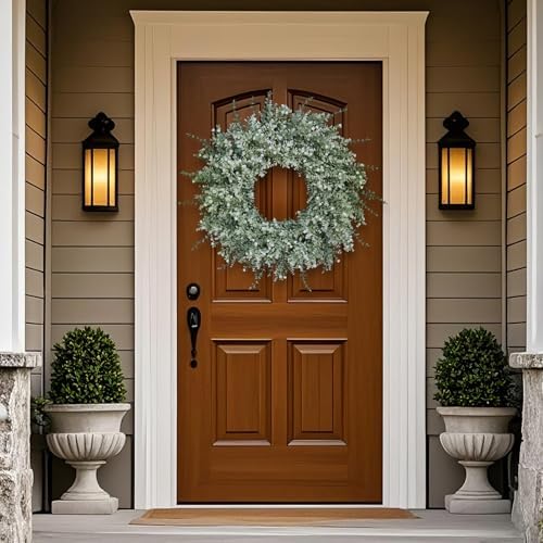 26 Large Eucalyptus Wreath with Lavender and Babys Breath