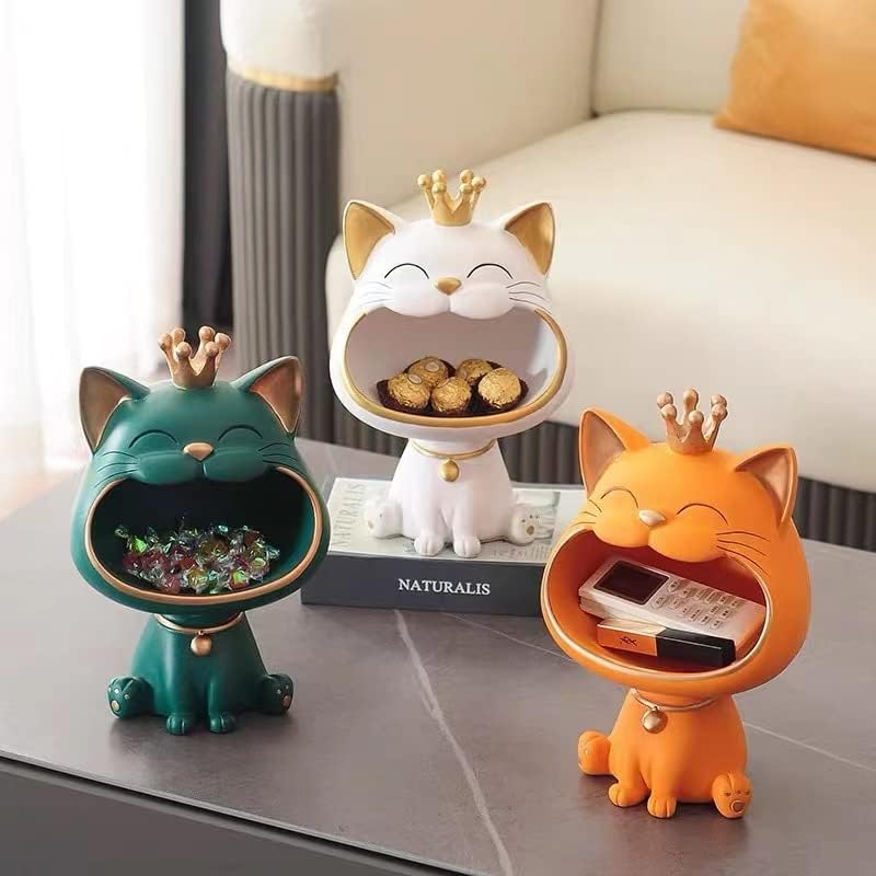 Fortune Cat Key Bowl for Entryway and Desk