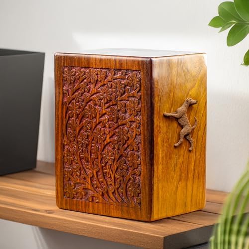 Premium Rosewood Decorative Hand Carved Wooden Urn X-Large 235 x 185 x 13cm