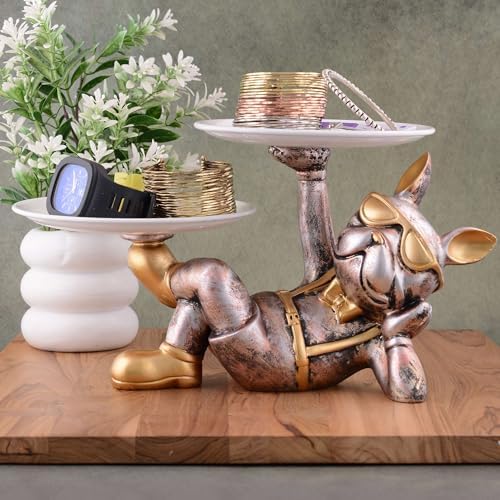 Cute Cool Dog Statue for Home Decor - Resin Sculpture
