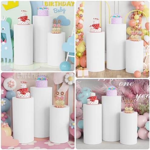 Wokceer Spandex Cylinder Covers 3Pcs for Party Decor