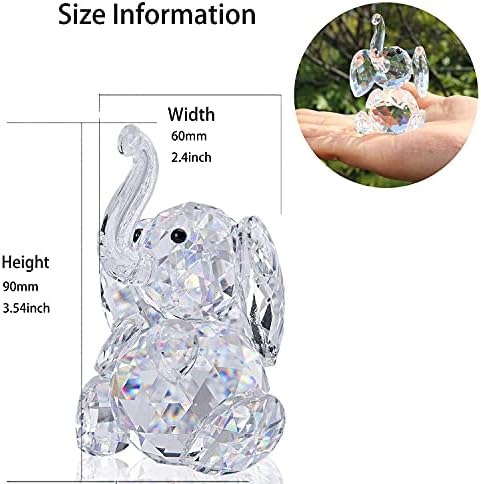 HD Crystal Cute Elephant Figurine Collection