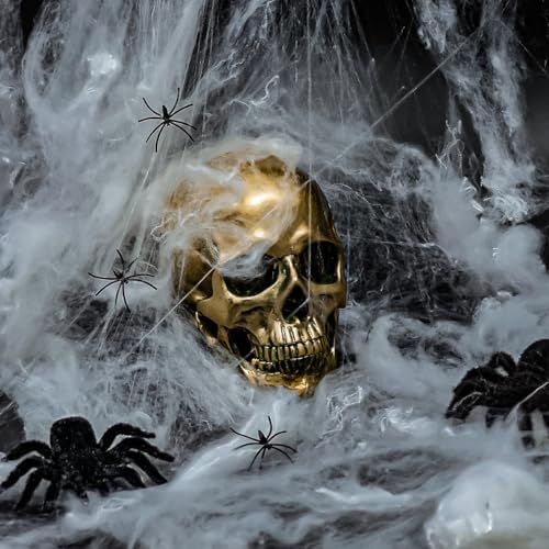 ECYC 11 Resin Human Skull Model Life Size Bronze Halloween Decor