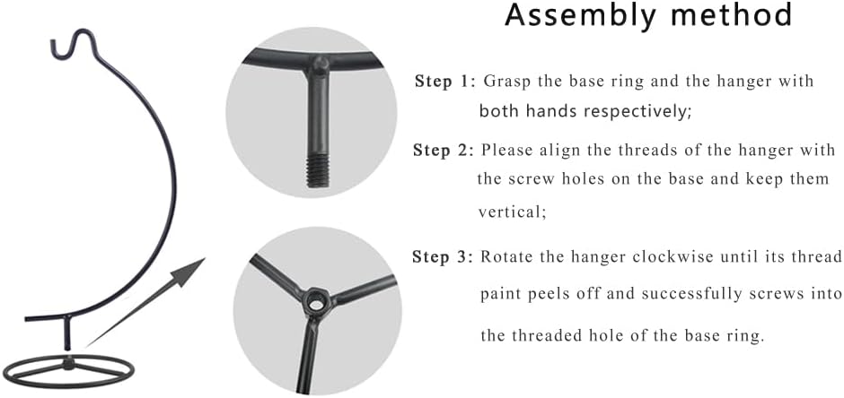 Stable Wooden Base Ornament Display Stand for Hanging Plants and Decor