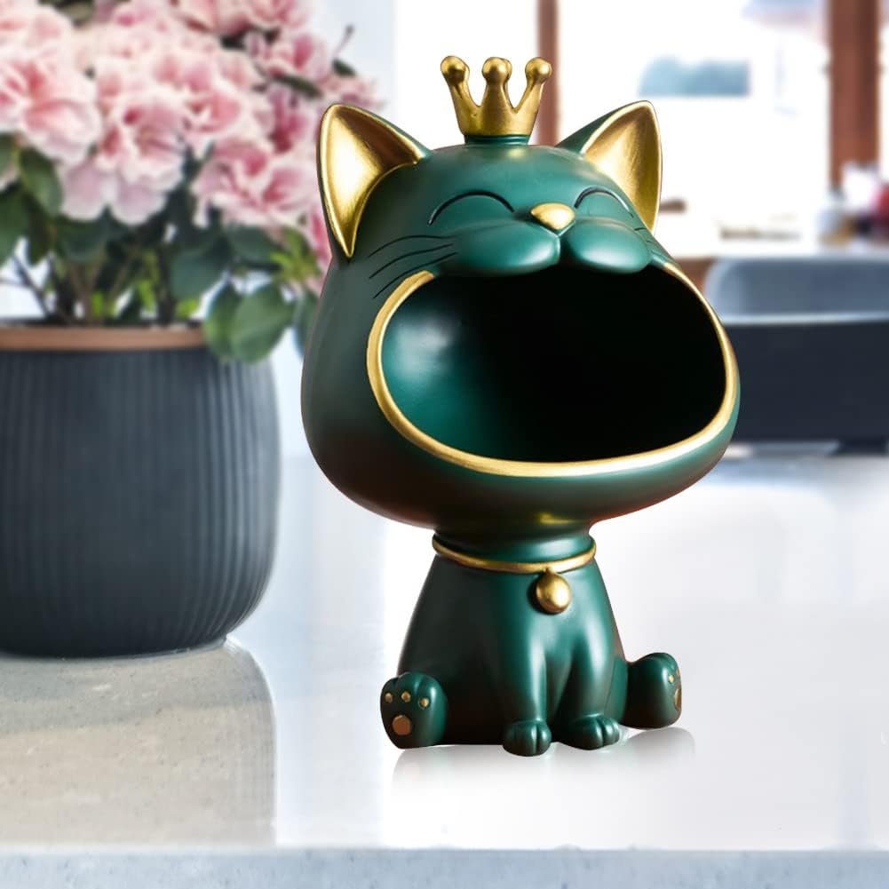Fortune Cat Key Bowl for Entryway and Desk
