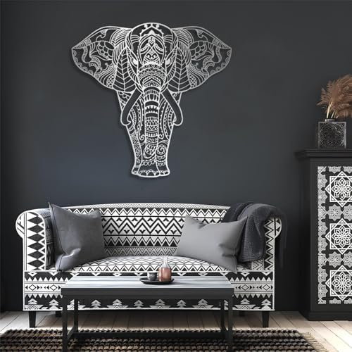 Cadeali Elephant Metal Wall Art Sculpture