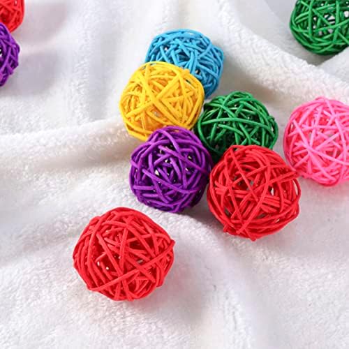 20pcs Wicker Rattan Decorative Balls for Home Decor and Events