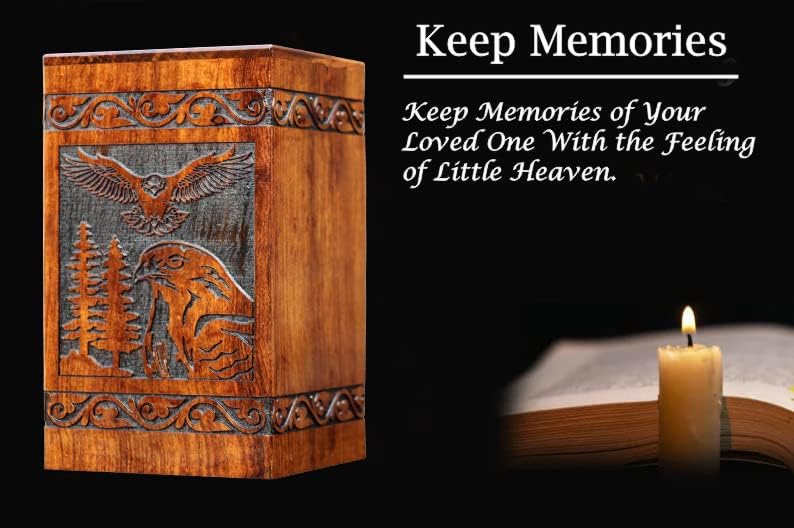 Rosewood Urn for Human Ashes - Eagle Hand-Crafted