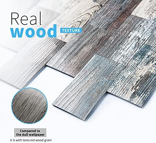 Art3d 10-Sheet Peel and Stick Backsplash Tiles in Spruce Grey Rustic