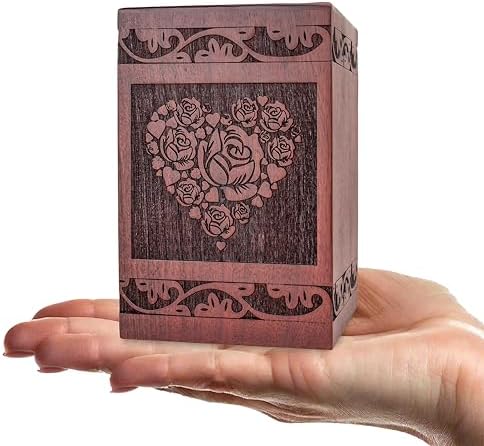 Heart Cremation Urn for Women - Decorative Ashes Urn Keepsake Urn for Human Remains