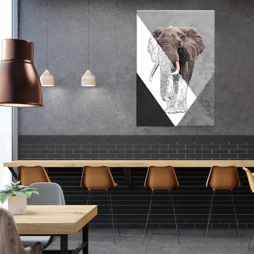 EGD Elephant Wall Art for Living Room Decor