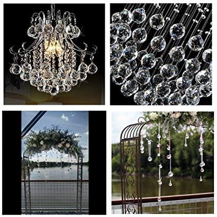 Clear Crystal Ball Suncatcher 20Pcs 40mm Feng Shui Decoration