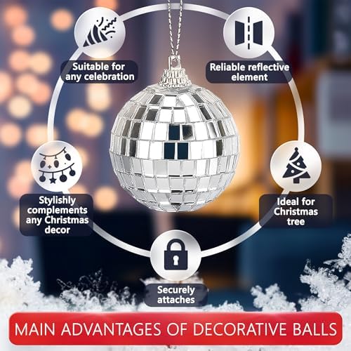 6Pcs Mini Disco Ball Party Decor - Festive Shiny Ornaments
