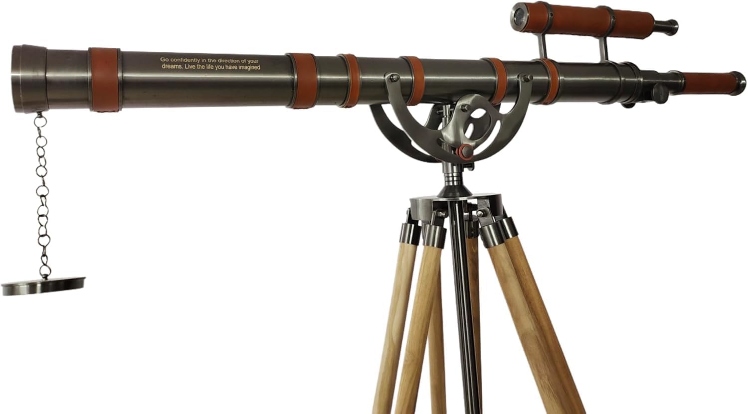 Custom Engraved Double Barrel Telescope - Personalized Home Decor Gift