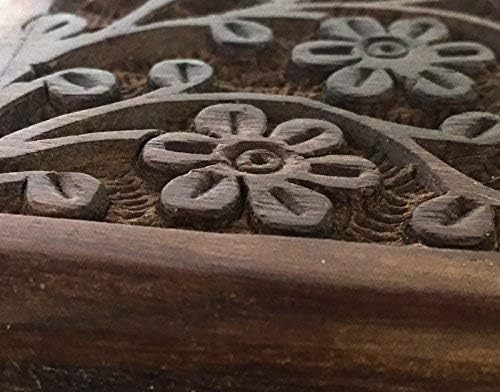 Floral Carved Handmade Wooden Box 4x6 Inches 1