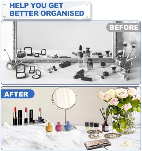 Aheroi Clear Acrylic Risers Display Set 10 Pcs 2 Sets 7-9 Inches