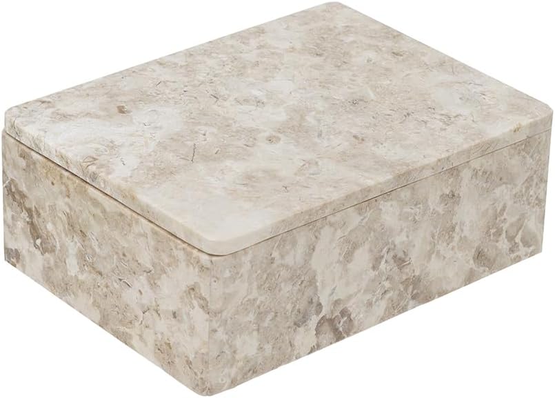 A B Home Beige Marble Decorative Box 1