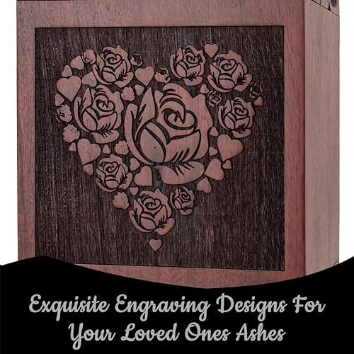 Heart Cremation Urn for Women - Decorative Ashes Urn Keepsake Urn for Human Remains