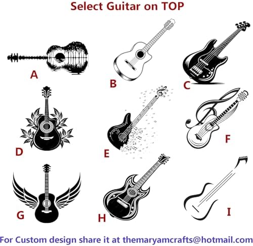 Personalized Rosewood Urns for Human or Pet Ashes Guitar Engraved Cremation Urn