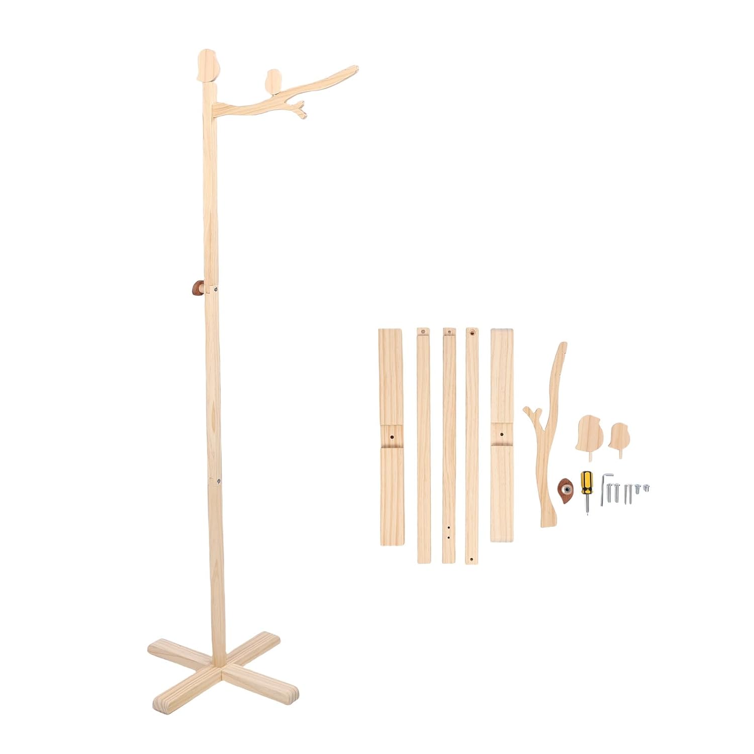 Wooden Crib Mobile Stand with Anti Tip Design for Baby Nursery