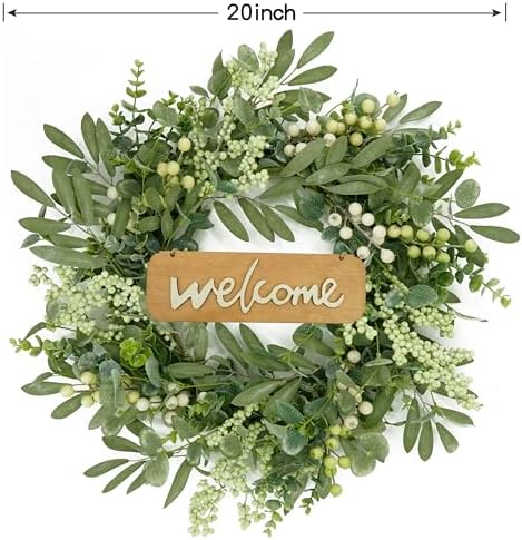 Green Eucalyptus Wreath Front Door Decor