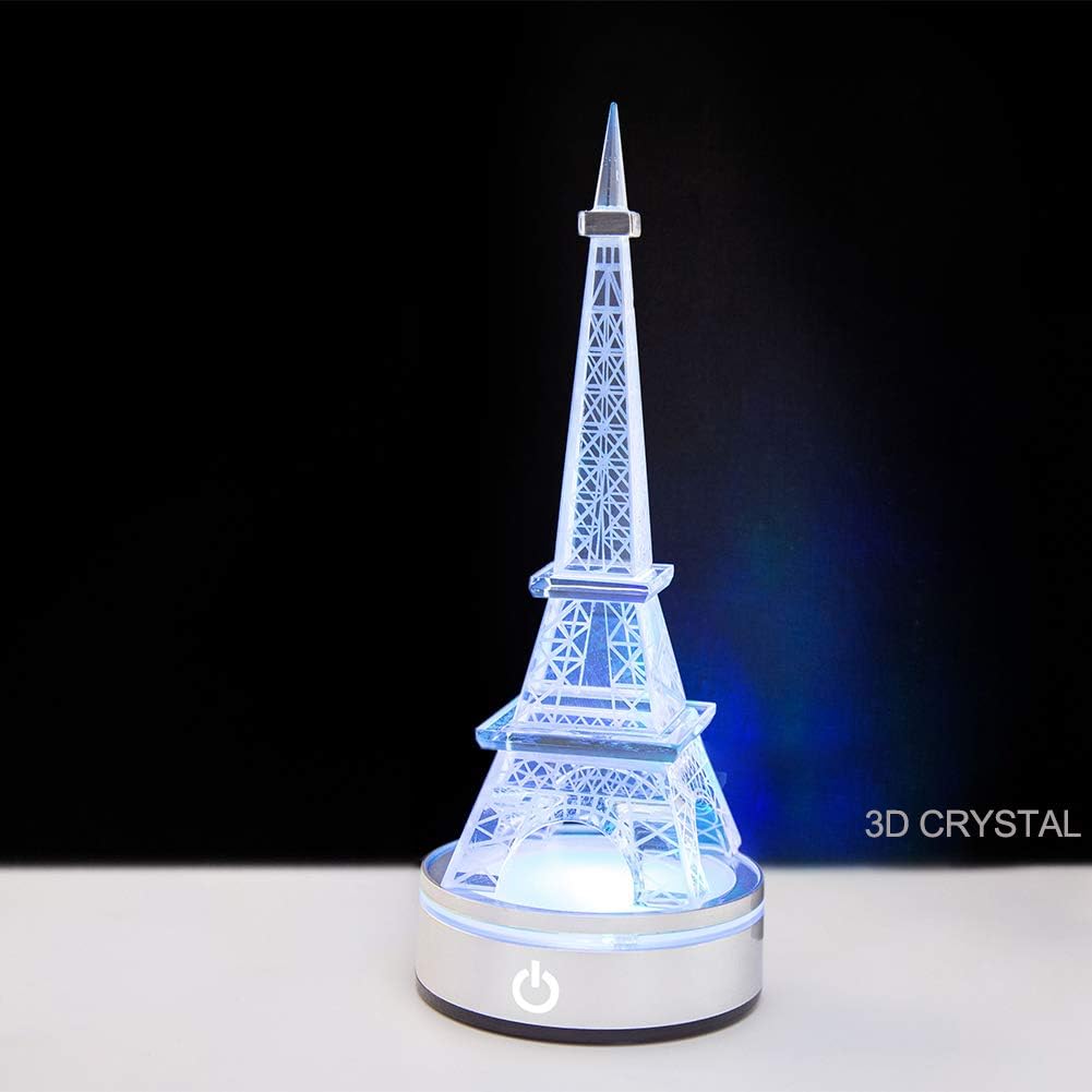IFOLAINA LED Lighted Display Pedestal USB Battery Operated Flat Top