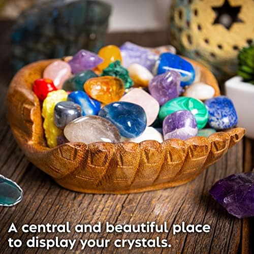 Curawood Carved Hands Crystal Display Bowl
