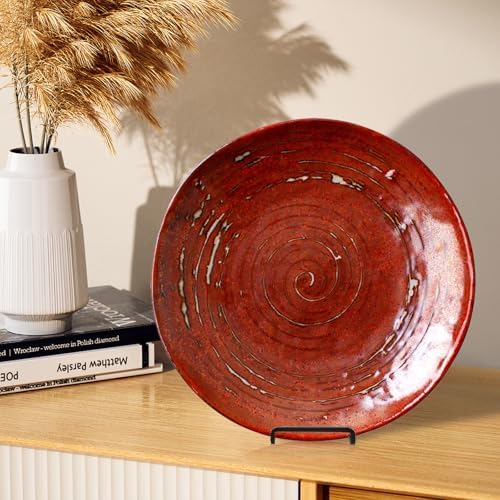 Large Plate Holder Display Stand - 2 Pack Black Easel Stand for Decorative Plates