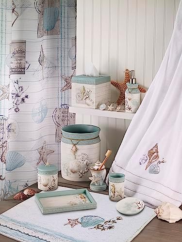 Avanti Linens Decorative Tray Farmhouse Shell Collection