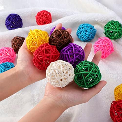 20pcs Wicker Rattan Decorative Balls for Home Decor and Events